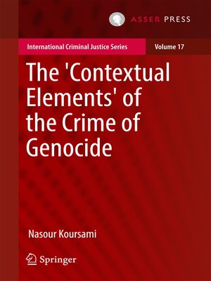 cover image of The 'Contextual Elements' of the Crime of Genocide